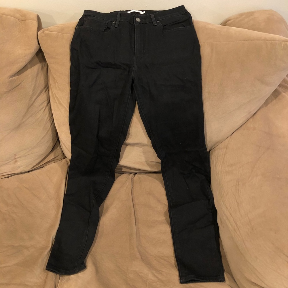 Levi black denim jeans